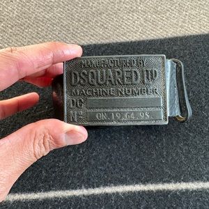 Dsquared2 black leather belt